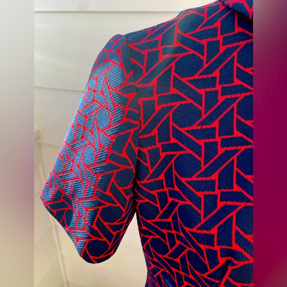 Classic 1960’s Navy & Red Stewardess Style Dress - Jackie O Style - Picture 2 of 9